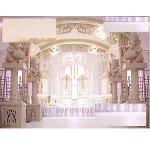 Conjunto de Mandap de Madera para Matrimonio Exclusivo, Conjunto de Mandap de Madera Tallada para Bodas Indias en Venta, Fabricante de Mandaps para Bodas Más Reciente en EE. UU. - Product Image 1