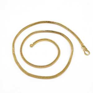 Collar de Cadena de Eslabones de Serpiente de Latón Chapado en Oro Micro de 14K/18K/24K para Mujer al por Mayor, Diseño Moderno y de Moda - Product Image 1