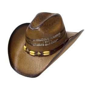 Sombreros de vaquero de cuero a rayas ajustables de calidad superior para hombres y mujeres invierno clásico para festivales al aire libre fiestas viajes Rodeos - Product Image 1
