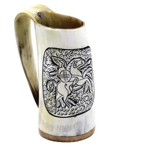 Nueva Taza de Cuerno para Beber de Estilo Medieval, Taza de Café para Regalos de Navidad, Taza de Cuerno Pulida de Alta Calidad, Tazas con Logotipo Personalizado - Product Image 4
