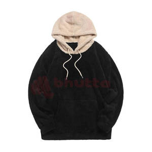 Nouveau Style de mode sur mesure Logo Design Basics coton mélangé doux chaud hiver Sherpa à capuche hommes 100% coton polaire à capuche - Product Image 4