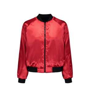 Mesdames Satin Varsity Logo personnalisé Vêtements de plein air Nouveau Printemps & Automne Oversize Loose Women Style Baseball Jacket Bomber Jacket - Product Image 4