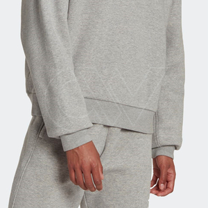 Coupe ample côtelé col rond 80% coton 20% polyester polaire côtelé poignets et sweat-shirt femme gris moyen - Product Image 6