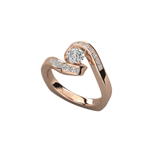 Anillo de Oro de 9K para Mujer con Diamante Solitario Cultivado en Laboratorio, Elegante y Lujoso - Product Image 2