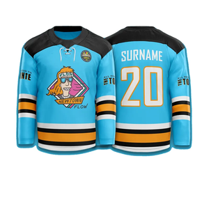 เสื้อเจอร์ซีย์ปักลายทแยงเสื้อฮอกกี้ชุดทีมพิมพ์ลายเสื้อฮอกกี้ - Product Image 5