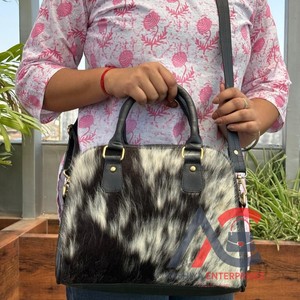 Bolso de mano multifuncional de piel de vaca a la moda, bolso de mano grande oculto, bolso de hombro de cuero genuino para mujer - Product Image 1