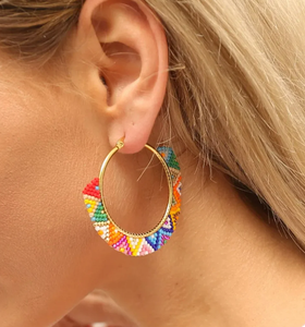 Pendientes de Aro Hechos a Mano con Cuentas Japonesas Miyuki - Product Image 4