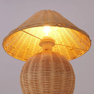 Nueva lámpara de mesa inspirada en los hongos con un color natural cálido, hecha a mano en Vietnam. Estilo minimalista para la decoración del hogar moderno. - Product Image 4