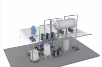 Évaporateur MVR électrique automatique monté sur chenilles pour le recyclage des batteries et le traitement des eaux usées, système ZLD (Zéro Déversement Liquide) 1000 kg/h