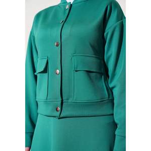 Benetton ODM Two-Piece Set for Scuba <b>Skirted</b> Fitness Sportswear Woven Canvas Material Summer Metal Buttoned Ankle-Length Print - Product Image 1