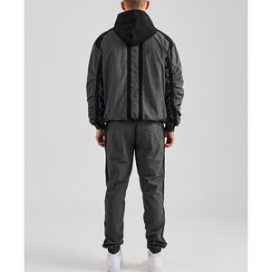 Chándales cortavientos de invierno para hombre de talla grande, chaquetas con cremallera y cintura elástica, conjuntos de prendas de vestir, estampado de patrón sólido - Product Image 3