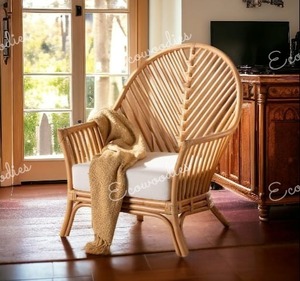 Silla de bambú natural, respetuosa con el medio ambiente, silla de caña de bambú, silla de jardín de ratán, muebles de exterior para el hogar, hoteles, bares, terraza, balcón - Product Image 3