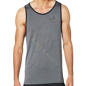 Débardeurs personnalisés en gros pour hommes, vêtements de sport tricotés respirants de couleur unie dans un style décontracté - Product Image 1