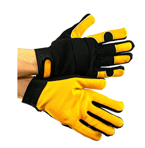 Gants de mécanicien en cuir avec logo en caoutchouc personnalisé et doublure en coton - Product Image 5