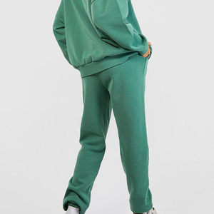 Ensemble de survêtement en jersey imprimé respirant pour femmes, taille plus, pantalon de survêtement en molleton 100% coton, vente en gros personnalisée - Product Image 5