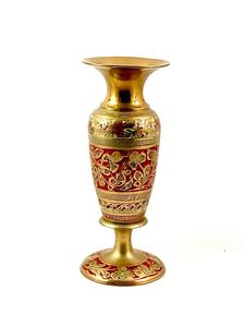 Vase à fleurs européen de luxe en laiton du milieu du siècle Accessoire décoratif de mariage de table moderne pour l'église chrétienne de Noël - Product Image 4