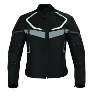 Veste de sécurité de moto en cuir unisexe sur mesure pour l'équitation coupe-vent et respirante grande taille prix de gros - Product Image 3