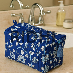 Bolsa de Mano Grande Acolchada Azul de los Dallas Cowboys, Ecológica, Hecha a Mano, Reutilizable, para Cosméticos, Compras y Mercado - Product Image 3