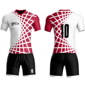 Maillot de football personnalisé en gros du Pakistan, kit de sublimation de haute qualité 100 % polyester, col en V, unisexe, nom d'équipe personnalisé, 240g - Product Image 6