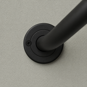 Barre d'appui noire mate de 16 pouces pour toilettes, poignée de sécurité compacte en acier inoxydable pour salle de bain et porte étroites - Product Image 3