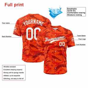 Camisetas de béisbol en blanco con logotipo personalizado, camisetas de béisbol de poliéster 100% para hombre, camiseta de béisbol en blanco de alta calidad con nombre de equipo personalizado - Product Image 2