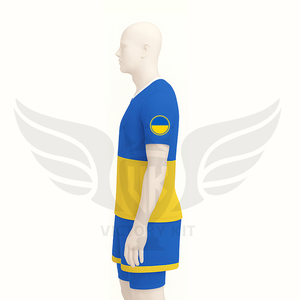 ชุดแฟนบอลทีมชาติยูเครนแบบกำหนดเอง เสื้อฟุตบอลและกางเกงขาสั้นรุ่นแฟนคลับ - Product Image 3