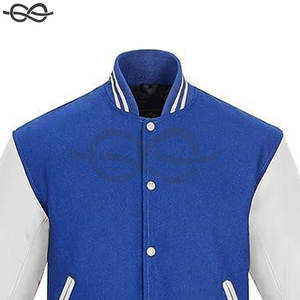 แจ็กเก็ตเบสบอลสำหรับผู้ชาย, เสื้อแจ็คเก็ตหนังขนแกะแขนเสื้อกีฬาสไตล์คลาสสิกเสื้อนอกกันหนาวคุณภาพดี - Product Image 3