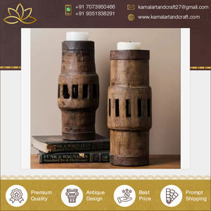 Bougeoir en bois rustique unique antique de meilleure qualité décoration d'hôtel de restaurant à la maison exporté dans le monde entier pour Noël - Product Image 2