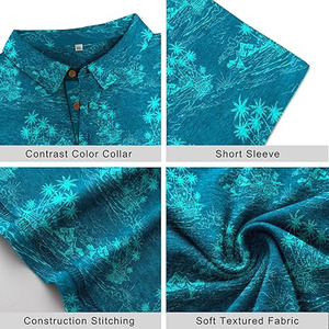 Camisa de polo con estampado de algodón de cuello doble de manga corta de corte clásico para hombre de diseño personalizado hecha sólida por Dress Sports - Product Image 6