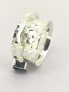 แหวนพลอยโอปอลเอธิโอเปียนทำมือทำด้วยมือทำจากเงินแท้925ล้วนดีไซน์พิเศษสไตล์3A หรูหรา - Product Image 3