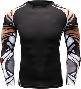 Custom BJJ Rashguard Compression <b>Shirt</b> OEM MMA Training Wear Anti-Bacterial Lightweight Material Option - Product Image 1