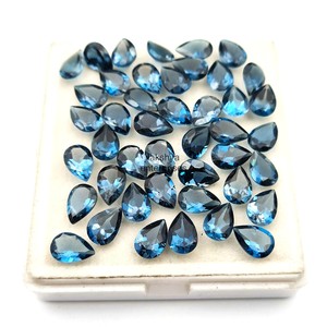 7x9mm naturel Londres bleu topaze poire coupe pierre précieuse en vrac pour la fabrication de bijoux topaze perles de pierre à facettes par fabricant indien en vrac - Product Image 2