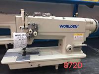 Machine à coudre industrielle à double aiguille à entraînement direct WD-872D avec moteur servo