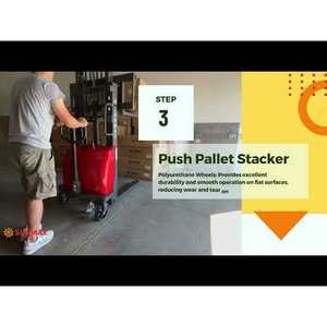PS3300SE-2M Stacker Semi-elettrico per Pallet, capacità di 3300 libbre, 78 altezza di sollevamento - Product Image 1