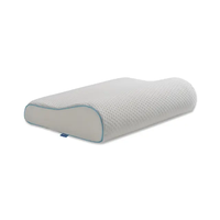 Oreiller cervical rectangulaire personnalisable en mousse à mémoire de forme visco-orthopédique premium 58x40x11/8cm avec gel anti-transpiration et housse