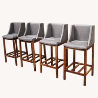 Tabouret de Bar moderne en bois de Sheesham/Acacia/mangue, avec siège en tissu indien, vente en gros, 2022, Offre Spéciale