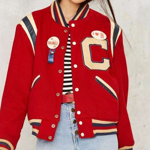 Chaquetas Varsity de Piel de Oveja Antibacterianas de Alta Calidad para Hombre y Mujer, Nuevo Estilo con Cuello Alto, Todas las Tallas y Colores, Lana de Baja Densidad - Product Image 1