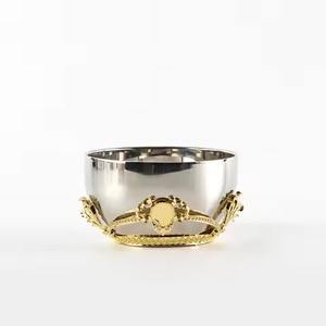 Modern Dining Metal Serving Bowl <b>Dinnerware</b> Series for Home Table Styling - Product Image 6