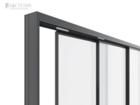 Fuson Cadre en aluminium Portes coulissantes élévatrices Prix bon marché Patio Fer Porte principale Conception Porte coulissante utilisée pour la maison conteneur