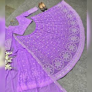 Nuevo diseñador Heavy Georgette & Sequence Work Lehenga Choli para mujeres Indian Traditional Lehenga Choli Wedding Partywear - Product Image 6
