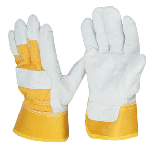 Guantes de trabajo de cuero de vaca de alta resistencia para hombres Guantes de seguridad de construcción industrial con función antideslizante Guantes de cuero - Product Image 2