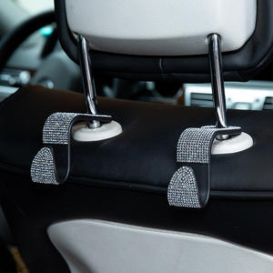Diamante Bling diamantes de imitación asiento de coche gancho trasero Universal Auto reposacabezas soporte de almacenamiento accesorios interiores para niñas - Product Image 5
