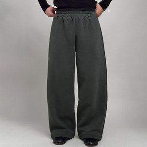 Pantalons de survêtement classiques personnalisés, amples, à jambe droite, vintage, pour hommes, avec taille élastique, pantalons amples à jambe large - Product Image 5