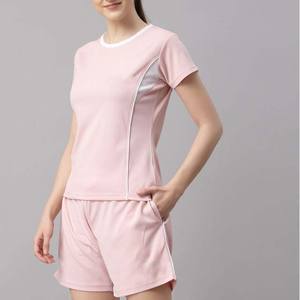 Léger décontracté femmes ensembles 100% coton matériel Streetwear Style personnalisé Logo impression solide 2 pièces ensemble femmes - Product Image 1