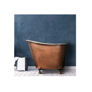 Baignoire autoportante en cuivre fait à la main, baignoire en cuivre métallique de qualité supérieure 2022 sur socle pour hôtels - Product Image 1