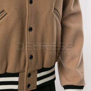 Chaqueta con letras a precio de fábrica para hombre Chaqueta de lona ligera de la mejor venta con cuello levantado para invierno - Product Image 6