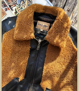 Chaqueta de piel de oveja marrón de alta calidad para hombre Estilo de comodidad Premium para invierno Precios al por mayor para clima frío - Product Image 4