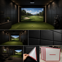 Panneaux muraux de simulateur de golf modernes et luxueux, panneaux acoustiques écologiques pour hôtels et hôpitaux, taille personnalisée, fabricant OEM