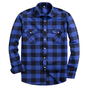 Camisa de trabajo formal de negocios ajustada con botones de manga larga reflectante de alta visibilidad de franela informal para hombre para uso diario - Product Image 6