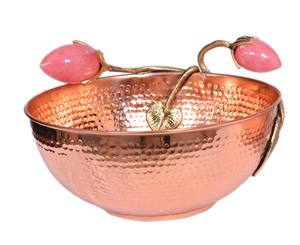 Assiette décorative de cuisine en cuivre, service de vaisselle en cuivre Design Unique et martelé - Product Image 2